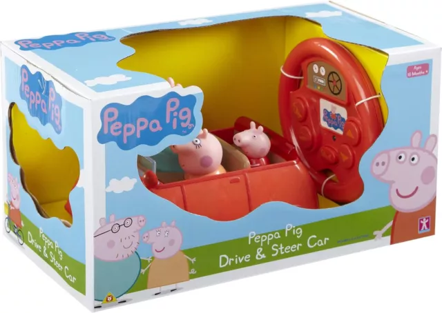 Neuf Peppa Pig Lecteur & Dirige Télécommande Voiture Rouge