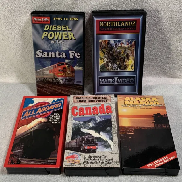Railroad Vtg VHS Lot of 5: Smiley Power Diesel Sante Fe Northlandz Mark 1 Canada