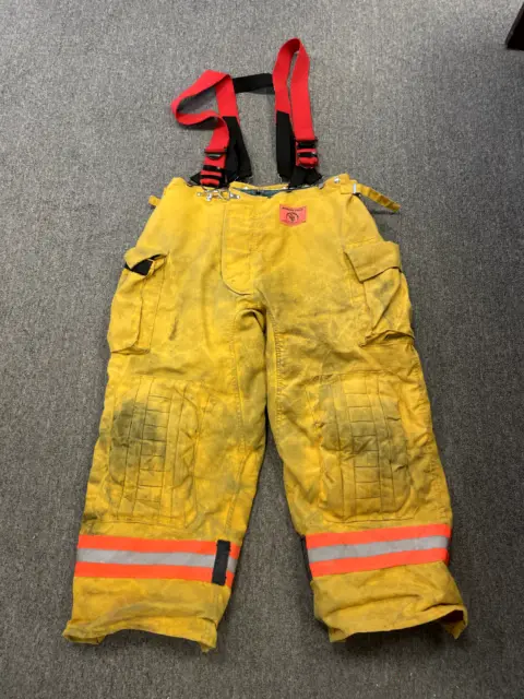Morning Pride Firefighter Bunker Gear Turnout Pants 46 x 28 With Suspenders