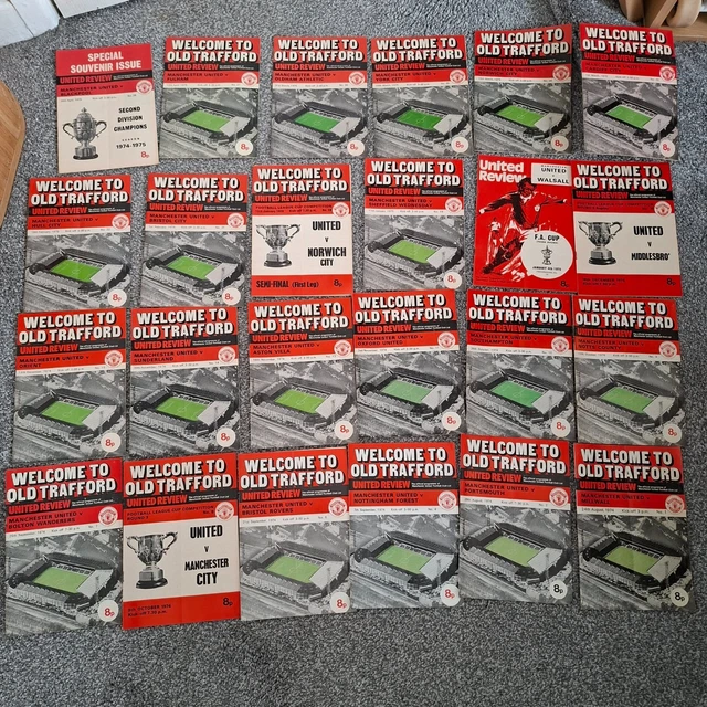 24-manchester-united-home-programmes-from-season-1974-1975-2nd-div