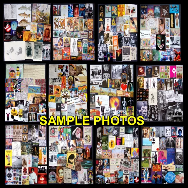 UNIQUE 100+ PIECE CLIP ART LOT Collage Artist Collection Scrapbook Journal Craft