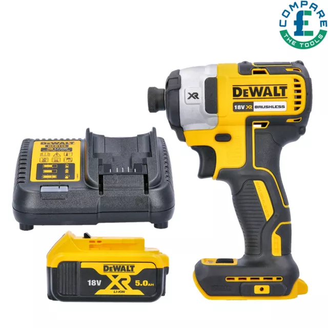 Dewalt DCF887 18V XR Brushless Impact Driver With 1 x 5.0Ah Battery & Charger