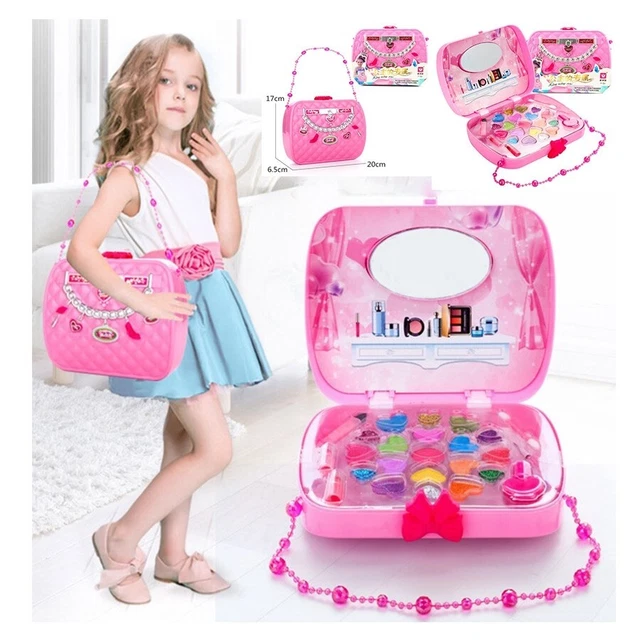 Kinder Make-up Tasche Sets für Mädchen, waschbar Kinder Make-up Kit Mädchen Spielzeug Make-up