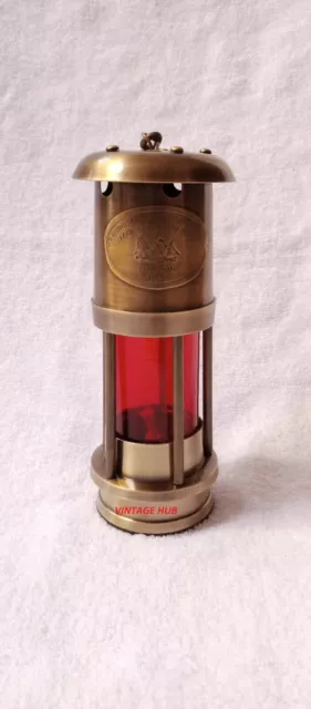 Antik Vintage Stil Messing Miner Lampe Glas Nautisch Schiff Laterne Öl Geschenk