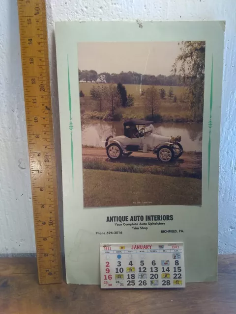 1983 Antique Auto Interiors. Richfield, Pennsylvania. advertising calendar