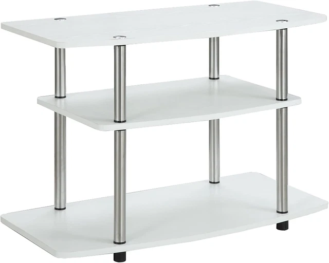 Convenience Concepts Designs2Go 3-Tier TV Stand, White