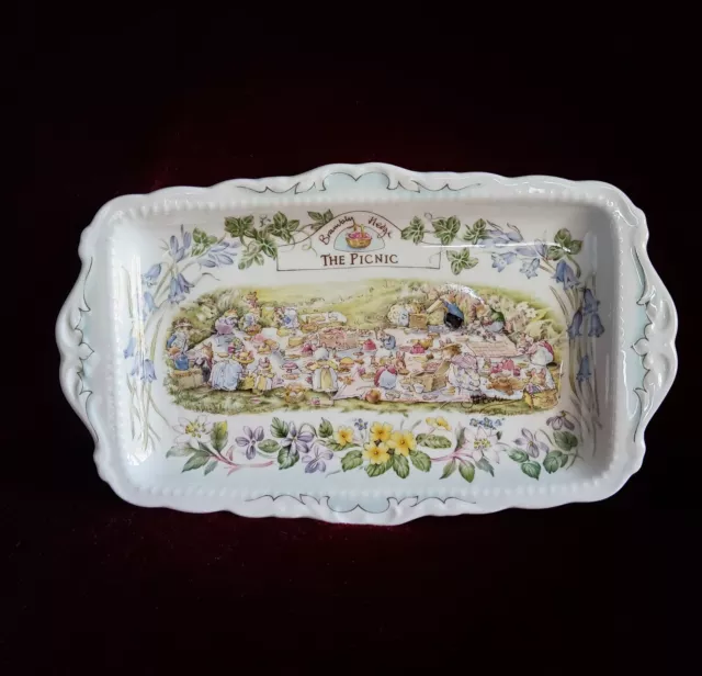 Brambly Hedge Royal Doulton, Kuchenplatte "The Picnic", I. Wahl