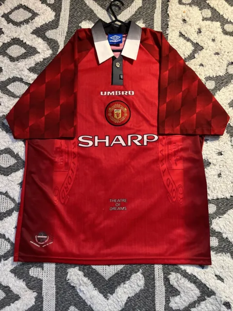 Manchester United 1996/98 Umbro Home Football Shirt Jersey Mens X Large