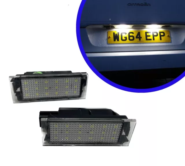 18 Smd LED Rear Number Licence Plate Lights Units Lamps For Vauxhall MOVANO 06-