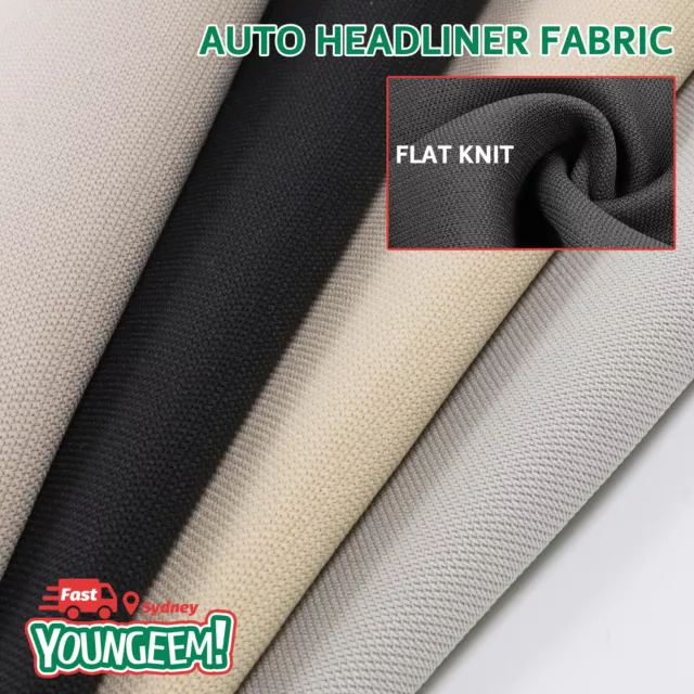 Flat Knit Auto Headliner Material Roof Lining Fabric Foam Backed Upholstery Trim
