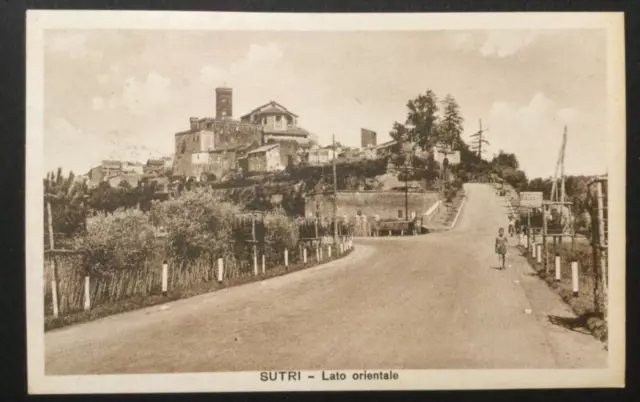 antica cartolina Sutri lato orientale viaggiata 1935