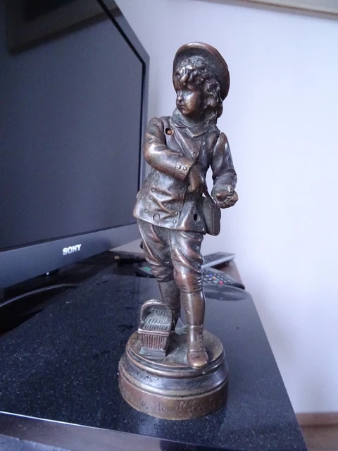 Sculpture Bronze Articule Xix° Sortie De L Ecole
