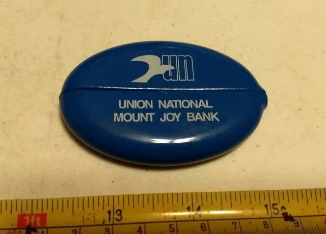 Vintage 1995 Union National Mount Joy PA Bank Advertising Coin Wallet