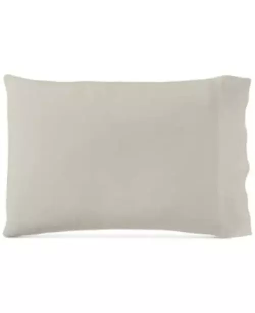 Juego de 2 fundas de almohada beige beige King pieza de lino colección hotel
