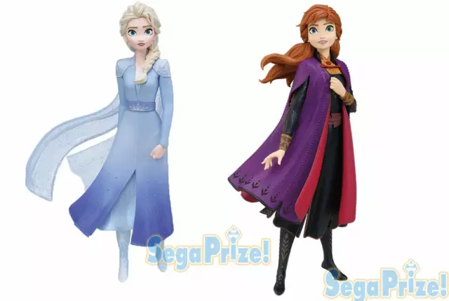 Disney Frozen Anna Elsa 2 Premium Figure set figure Sega Prize Japan F/S NEW A