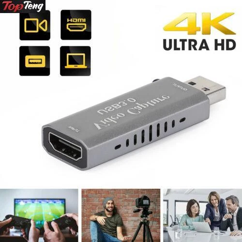 4K HD to USB Video Capture Card Device for Live Streaming Gaming Conference SG