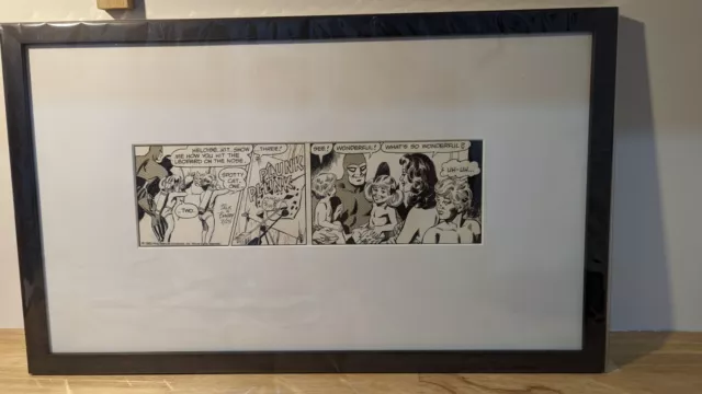 Original Framed Sy Barry Phantom Comic Daily Strip from 1983