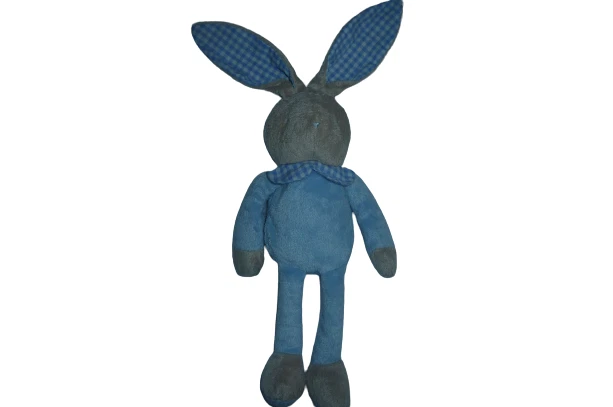 Doudou peluche lapin bleu Klorane