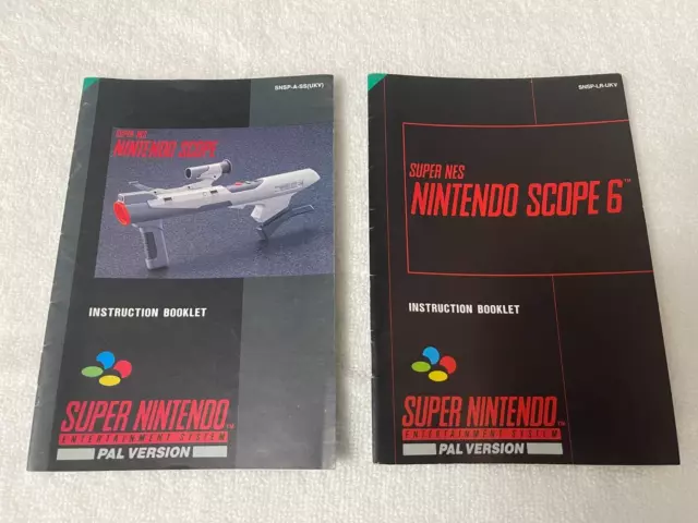 Super Nes Nintendo Scope 6 Instruction Manual / Booklets Only SNES PAL UK UKV