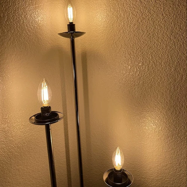 C35 LED Kerzenlampen, Woowtt kleine E14 LED Edison Glühbirne, 4 W Schraube klar 6