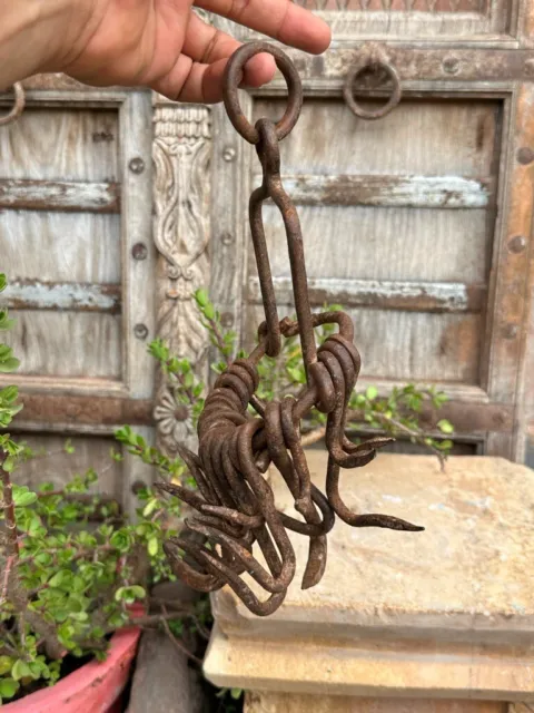 Ancient Water Well Hook Hooks 18th Century Wrought Iron Blacksmith Hand Forged 3