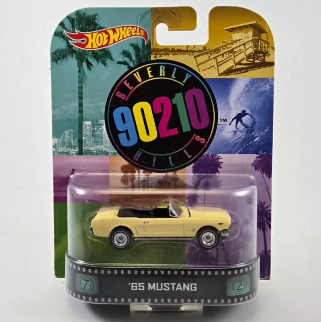 2013 HOT WHEELS RETRO ENTERTAINMENT BEVERLY HILLS 90210 '65 MUSTANG 1/64 Yellow