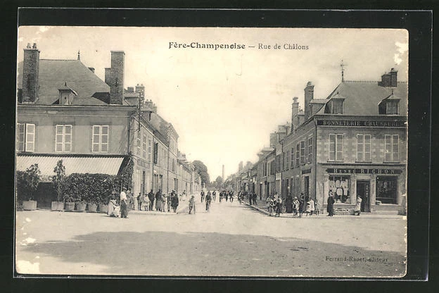 CPA Fere-Champenoise, Rue de Chalons, Street View 1915