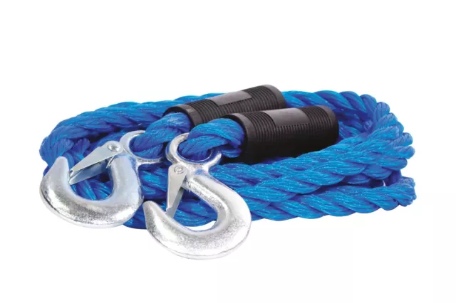 TOW ROPE 2500 KG Rope Carabiner Hooks 2,5 Ton Wire Rope Breakdown Warning  Flag £12.25 - PicClick UK