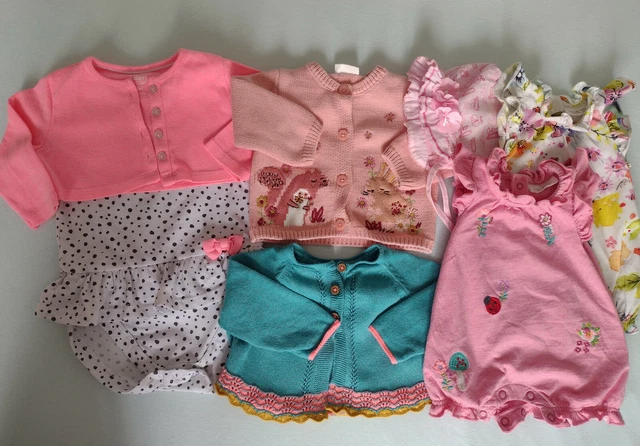 NEXT baby girls bundle FIRST SIZE, UP TO 1, 0-3 MONTHS cardigans rompers summer