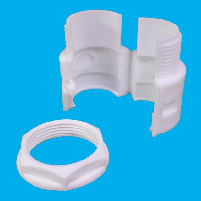 WHITE M25 PLASTIC Cable Stuffing Gland Locknut Threaded Flexible