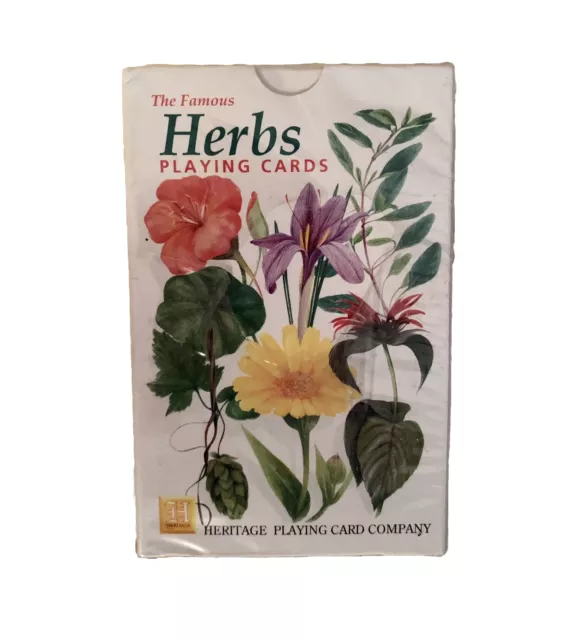 Herb Playing Cards by Heritage The Famous Herbs Playing Cards *Sealed in Box