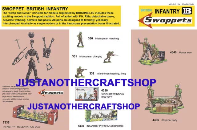 Britains Swoppets British Infantry 1960's A3 Poster Advert Shop Sign Leaflet