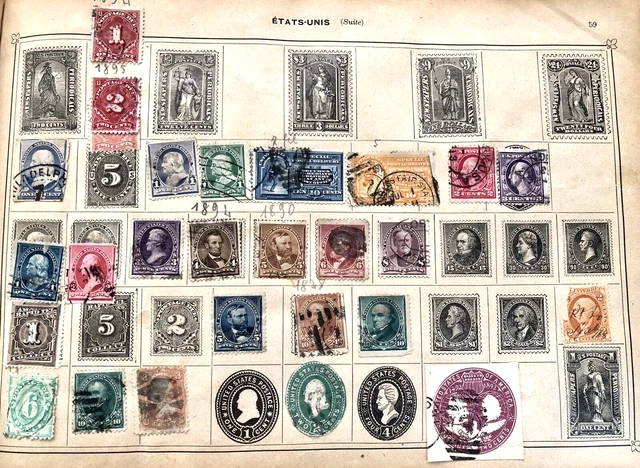 COLLECTION DE TIMBRES du MONDE ENTIER - TIMBRES ANCIENS  - OBLITÉRÉS