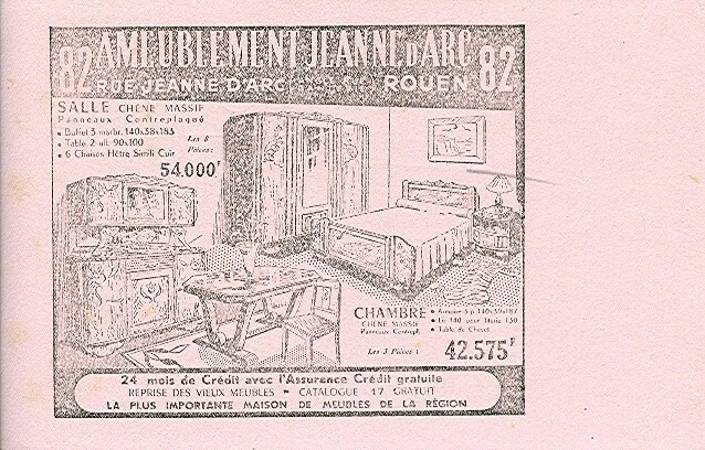 Lot de 22 buvards sur Rouen