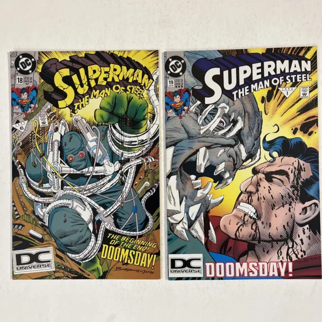 SUPERMAN MAN OF STEEL #18 19 3rd 5th Print DC UNIVERSE LOGO VARIANT 1st Doomsday