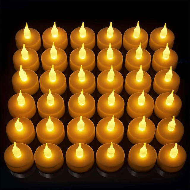 1-120pcs LED Electric Tea Lights Candles Flameless Flickering Battery Operated