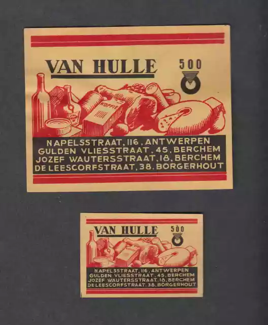 Ancienne   étiquette    allumettes  Belgique  NN66 Van Hulle