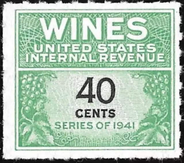 US #RE136 MNH 1942 40c Wines Internal Revenue Tax Stamp Series 1941