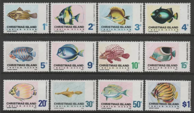 Christmas Island 1968 Fish set of 12 MUH