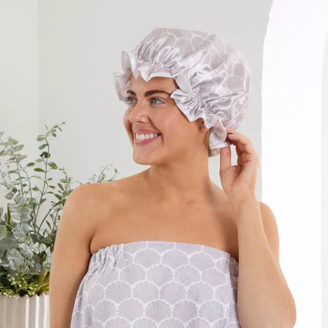 New MUSE Luna Shell Shower Cap & Turban Pack