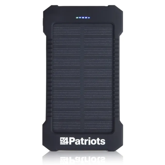 Patriot Power Cell: Portable Solar Power Bank Rechargeable External Battery