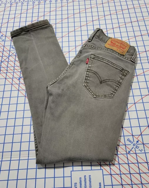 Levis 511 Mens Slim Fit Jeans Size 29 X 30(Actual)  Gray Distressed