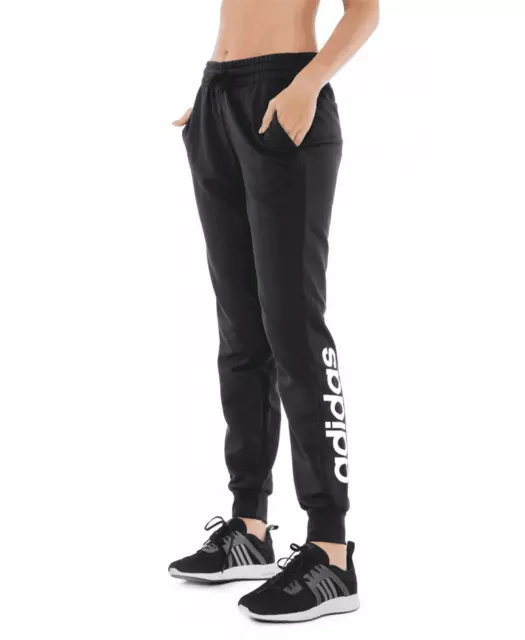 adidas Women's Linear Pants (Size L) Logo Loungewear Essentials Joggers - New