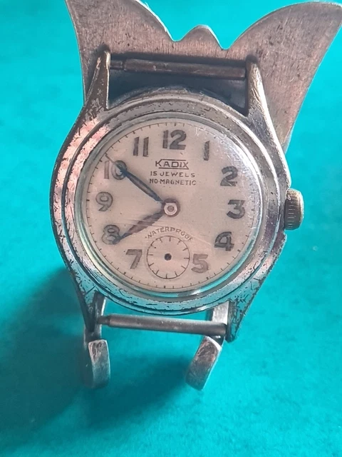 Montre Mécanique Militaire ALVA - Remontage Manuel - Ne Fonctionne Pas (balancier Oscille) - Occasion