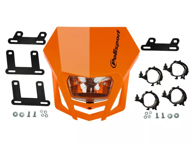 Faro Maschera Polisport Lmx Arancione per Aprilia Honda Suzuki KTM Husqvarna