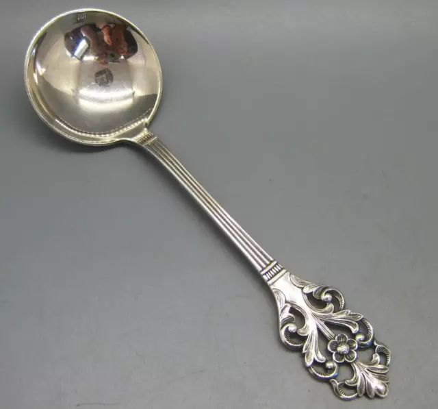 Vintage 830 Silver Th Marthinsen Viking Rose 5" Round Bowl Spoon 17.4g Norway