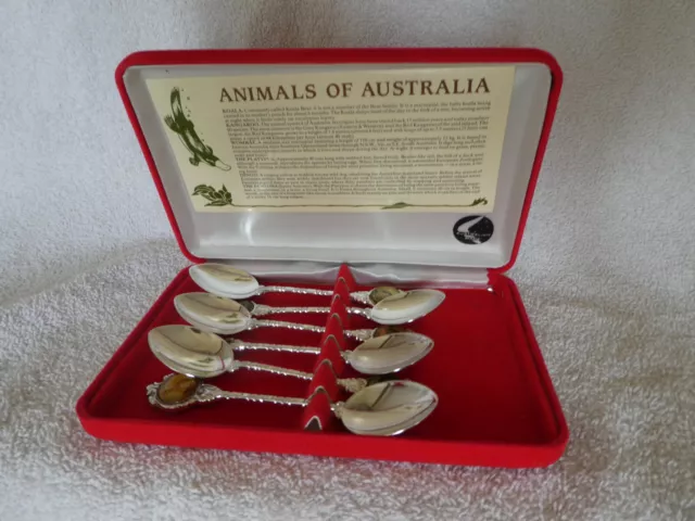 Set of 6 Australian Animals Souvenir Spoons