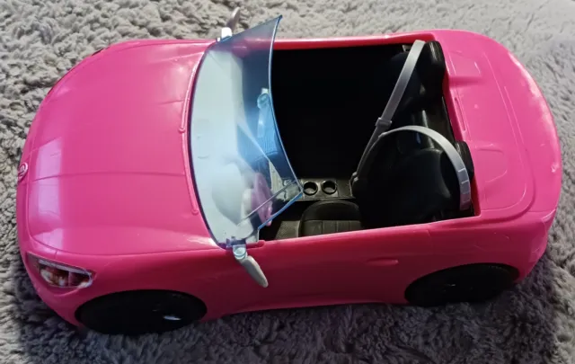 Barbie Car Pink Convertible Glam Sports, Toy Vehicle - Pre-owned
