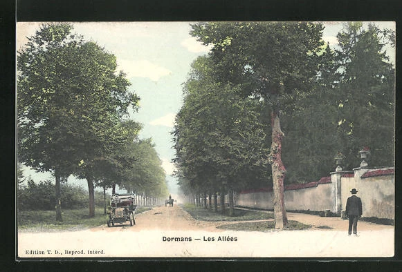 CPA Dormans, Les Allees