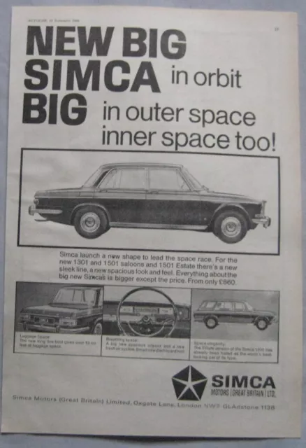 1966 Simca Original advert No.2